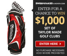 Sweepstakes A Month – Golf Masters – One Field